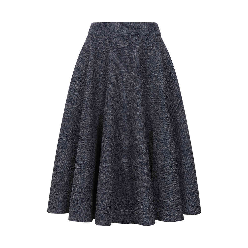 Banned - Cary Texture Rok - Donkerblauw